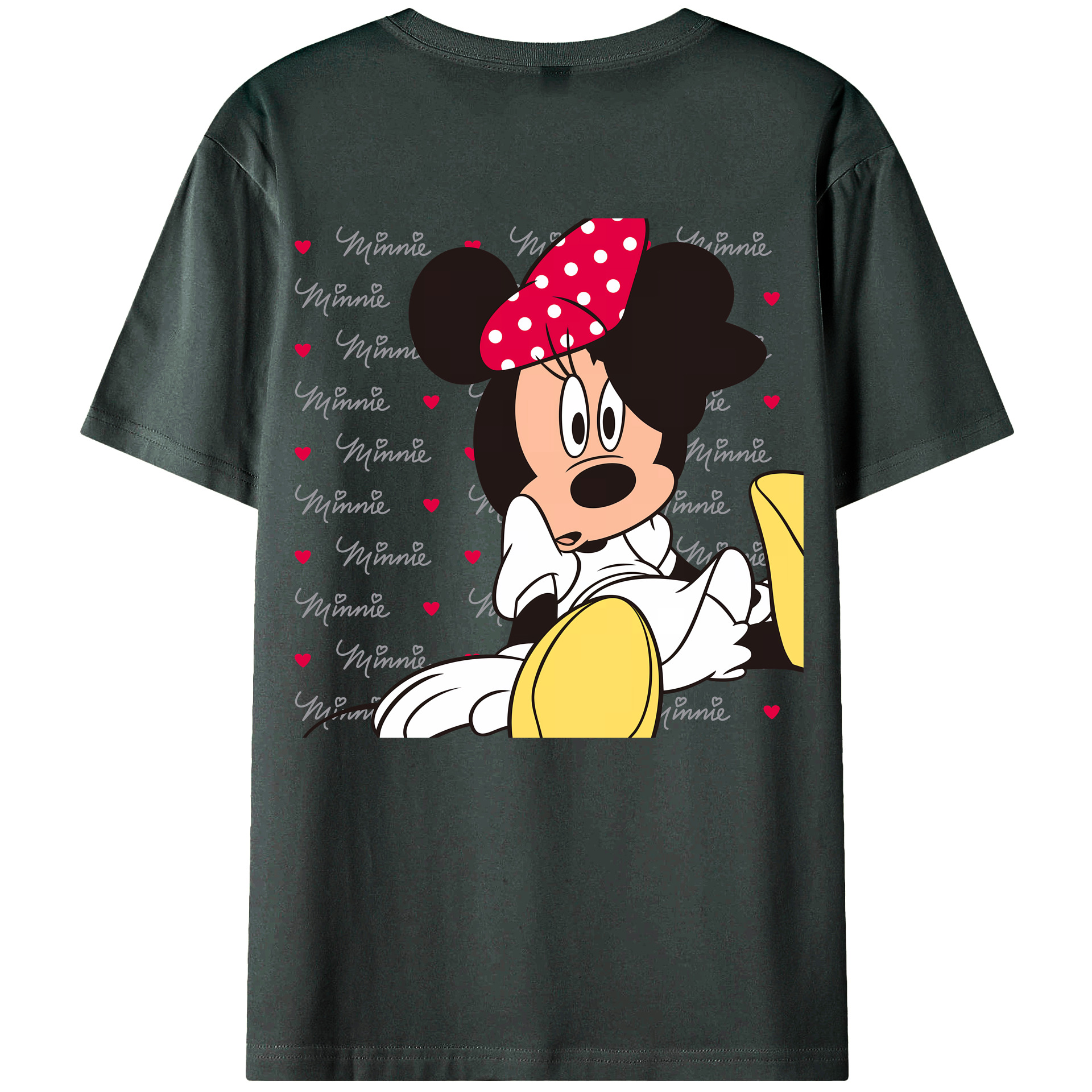 （画像用） ミッキーマウス Mickey Mouse 綿100％ メンズ半袖Tシャツ（バックプリント） 通気性